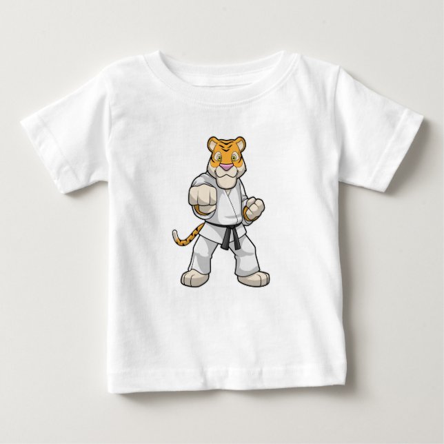 Tiger bei Martial Arts Karate Baby T-shirt (Vorderseite)
