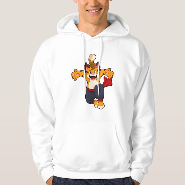 Tiger bei Martial Arts Karate Hoodie (Vorderseite)