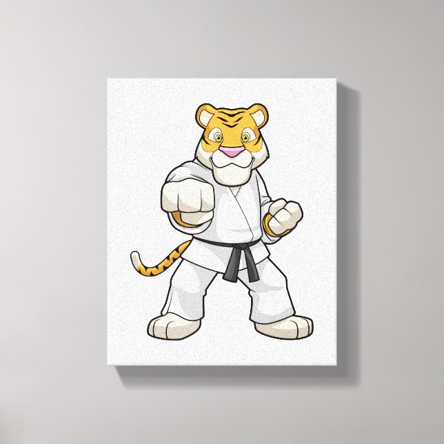 Tiger bei Martial Arts Karate Leinwanddruck (Vorderseite)