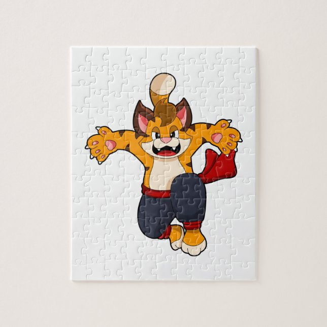 Tiger bei Martial Arts Karate Puzzle (Vertikal)