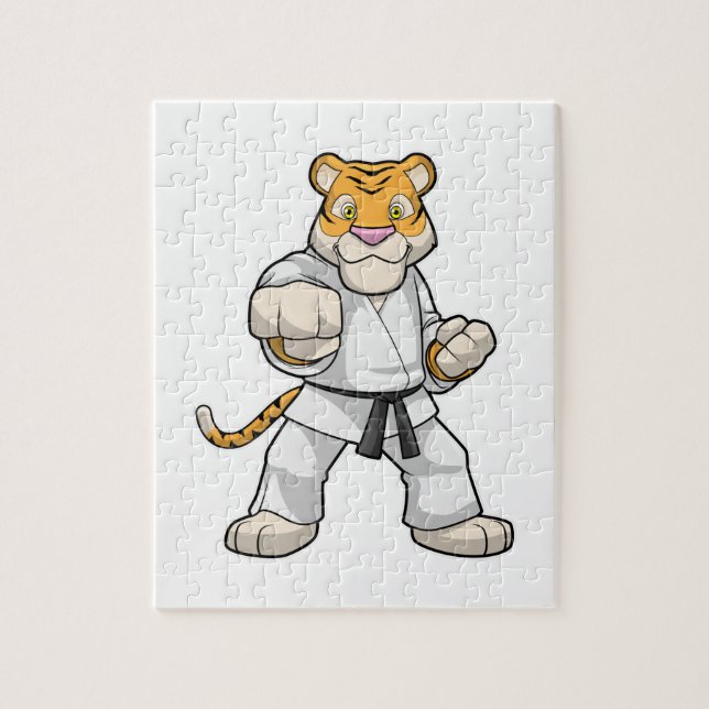 Tiger bei Martial Arts Karate Puzzle (Vertikal)