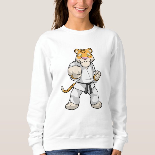 Tiger bei Martial Arts Karate Sweatshirt (Vorderseite)