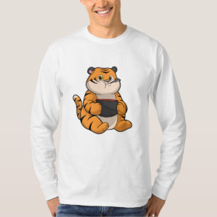 Tiger beim Essen mit Bowl T-Shirt
