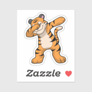 Tiger beim Hip Hop Dance Dab Aufkleber