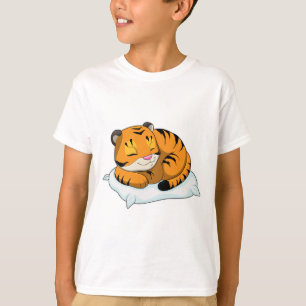 Tiger beim Schlafen mit Kissen T-Shirt