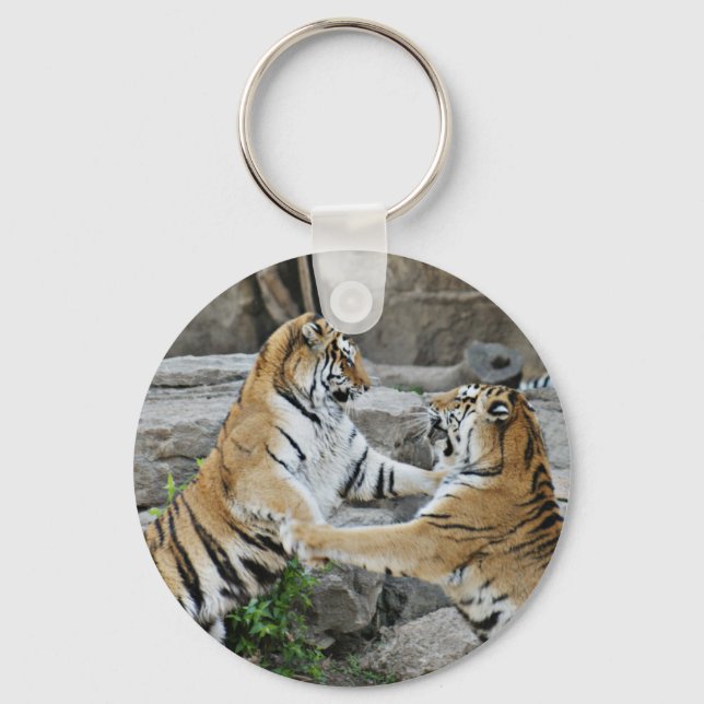 TIGER BEKÄMPFUNG - AKTIONSFOTOGRAPH SCHLÜSSELANHÄNGER (Vorderseite)