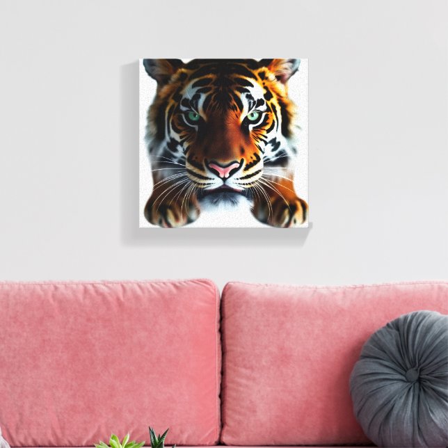 Tiger-Beobachtung Leinwanddruck (Insitu (Wohnzimmer))