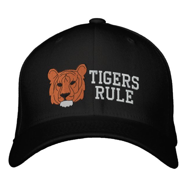 Tiger-bestickter Hut (Vorderseite)