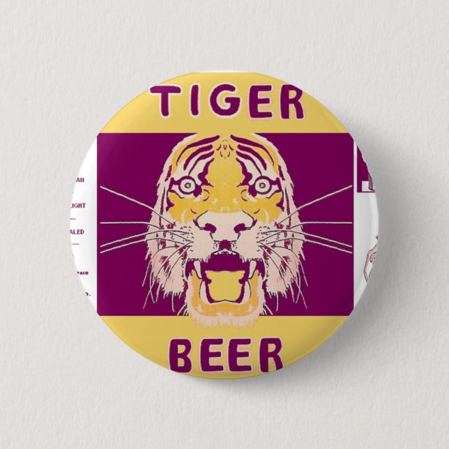 Tiger-Bier Manhattan, das Pinback Knopf braut Button (Vorderseite)