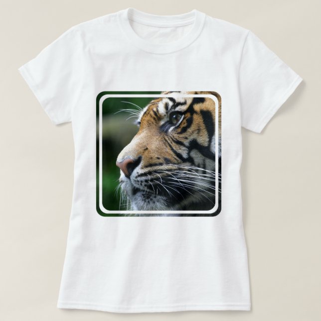 Tiger-Bild-Damen-angepasster T - Shirt (Design vorne)