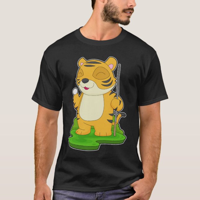 Tiger Billiard Queue T-Shirt (Vorderseite)