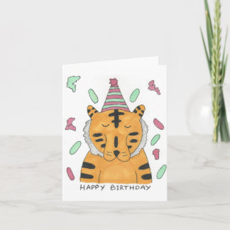 Tiger Birthday Card Karte