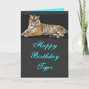 Tiger Birthday Card Karte