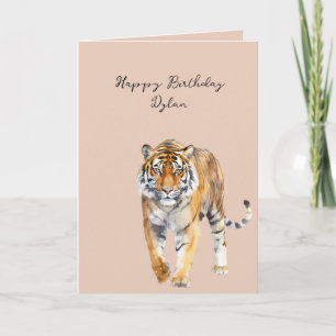 Tiger Birthday Karte