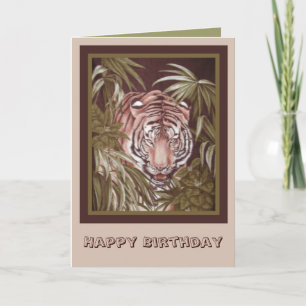 Tiger Birthday Karte