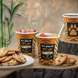 Tiger Birthday Papier Becher