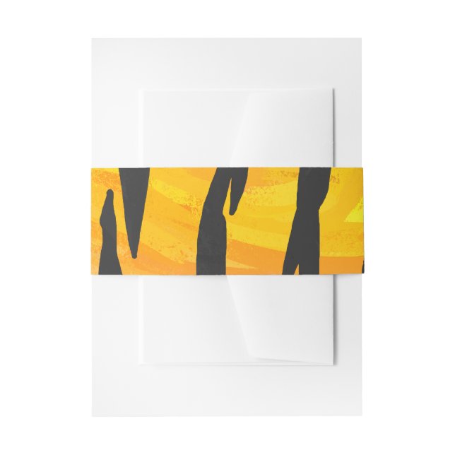 Tiger Black and Orange Print Einladungsbanderole (Vorderseite Beispiel)