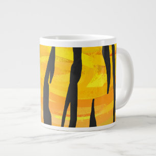 Tiger Black and Orange Print Jumbo-Tasse