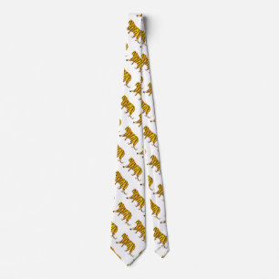 Tiger Black and Orange Print Krawatte