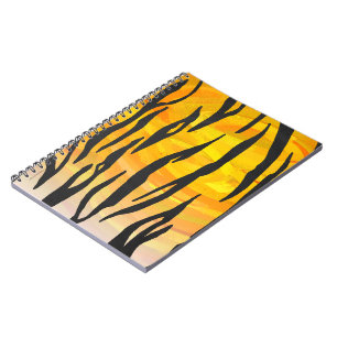 Tiger Black and Orange Print Notizblock