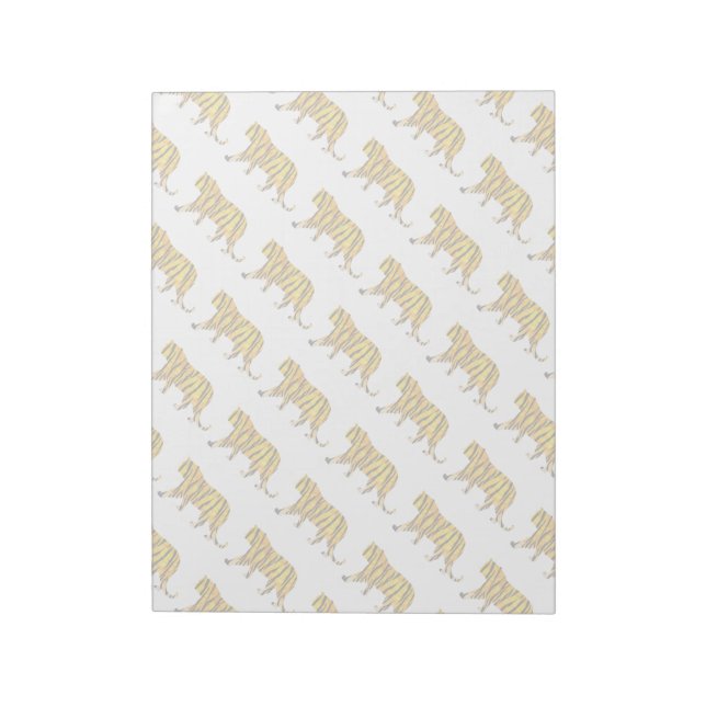 Tiger Black and Orange Print Notizblock (Rotiert)