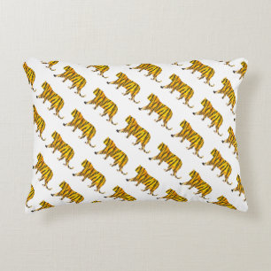 Tiger Black and Orange Print Zierkissen