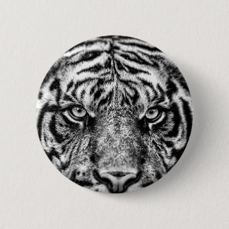 Tiger Black and White Fotografy Button
