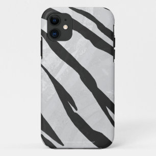Tiger Black and White Print iPhone 11 Hülle
