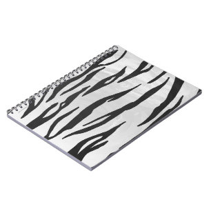 Tiger Black and White Print Notizblock