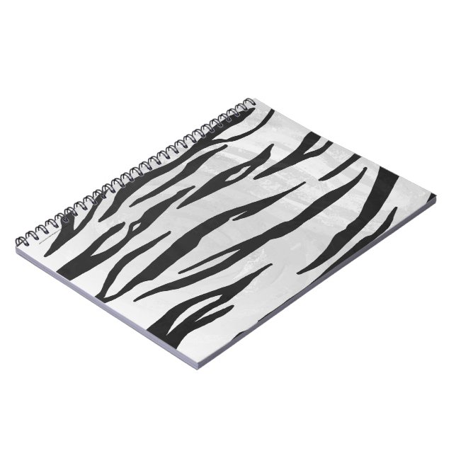 Tiger Black and White Print Notizblock (Linke Seite)