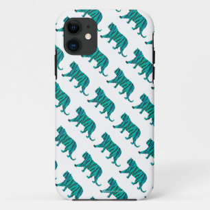 Tiger Black und Aquamarin Print Case-Mate iPhone Hülle