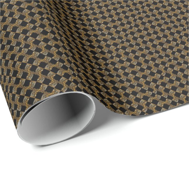 Tiger Black Wrapping Paper Geschenkpapier (Rolleneckpunkt)