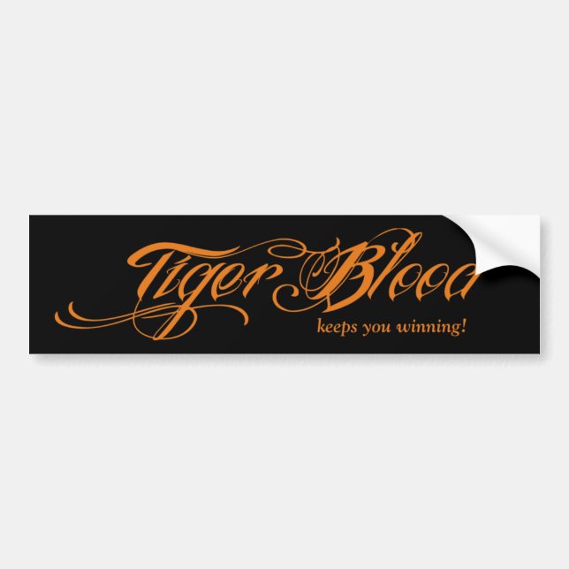 Tiger Blood (behalte Sie gewinnen!) Autoaufkleber (Vorne)