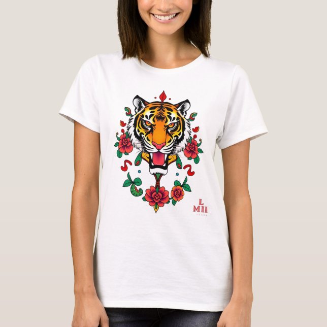 TIGER BLUME T-Shirt (Vorderseite)