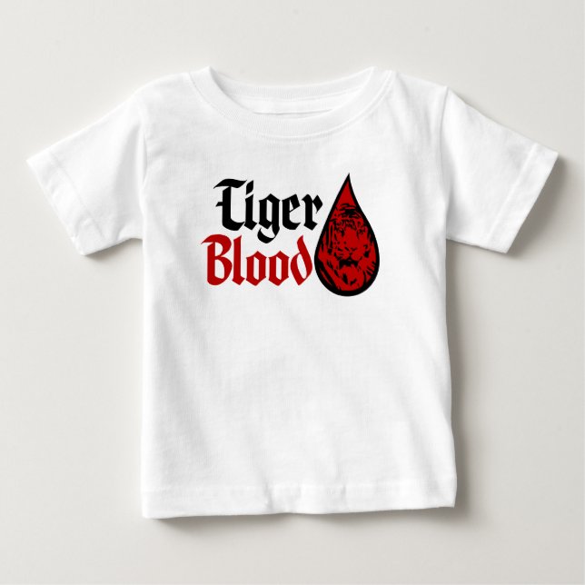 Tiger-Blut Baby T-shirt (Vorderseite)