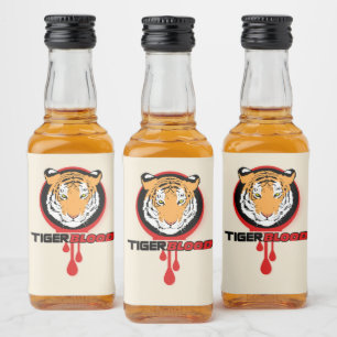 Tiger Blut Geschmack Liquor Flasche Etikett