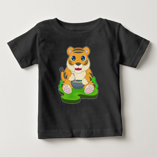 Tiger Bowl Food Baby T-shirt (Vorderseite)