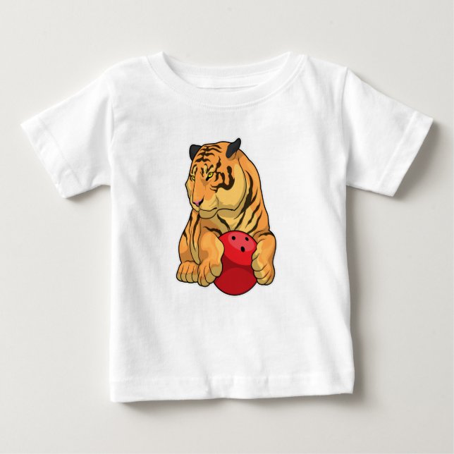 Tiger Bowling Bowling Baby T-shirt (Vorderseite)