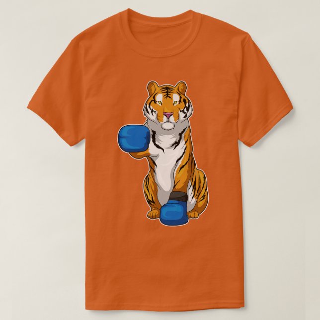 Tiger Boxer Boxhandschuhe T-Shirt (Design vorne)