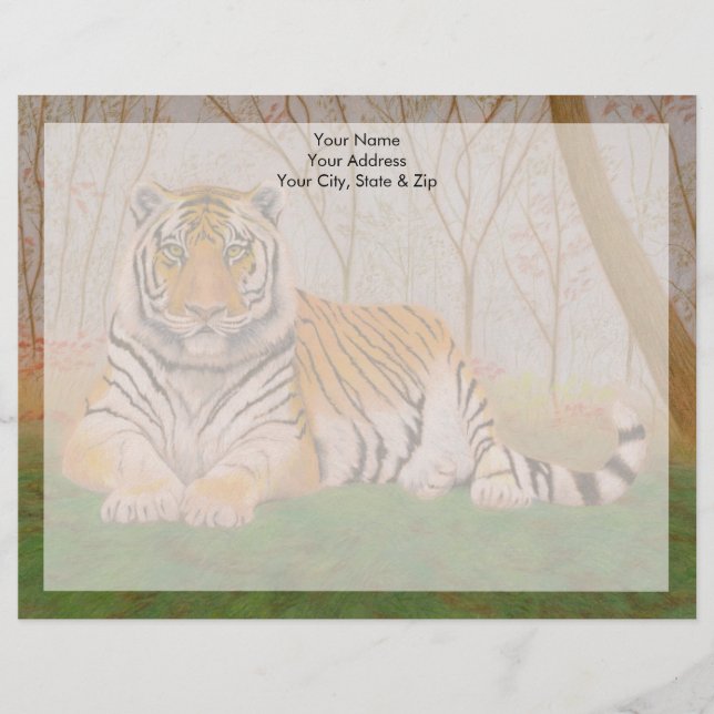 Tiger Briefbogen (Vorderseite)