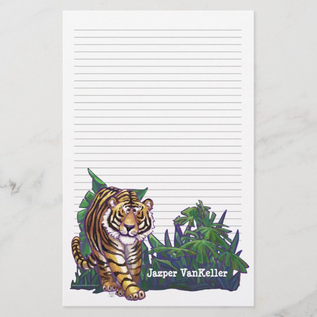 Tiger-Briefpapier Briefpapier (Vorderseite)