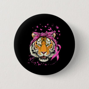 Tiger Brustkrebs Bewusstsein Pink Ribbon Cancer S Button