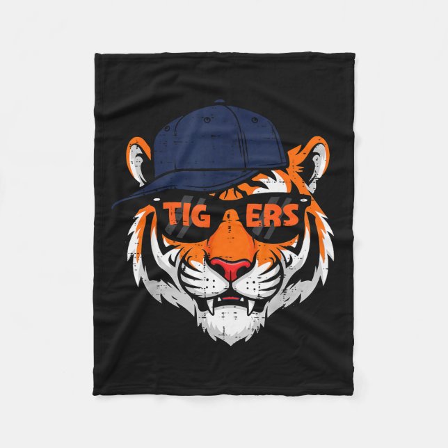 Tiger Cap Boys Youth Teen Kids Men Women Girls  Fleecedecke (Vorderseite)