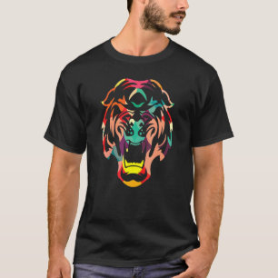 Tiger Cat Animal Tiger Head Farbige Malerei 2 T-Shirt