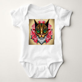 Tiger Cat Art Baby Strampler