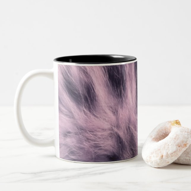 Tiger Cat Pattern Zwei-Tonen-Tasse Zweifarbige Tasse (Mit Donut)