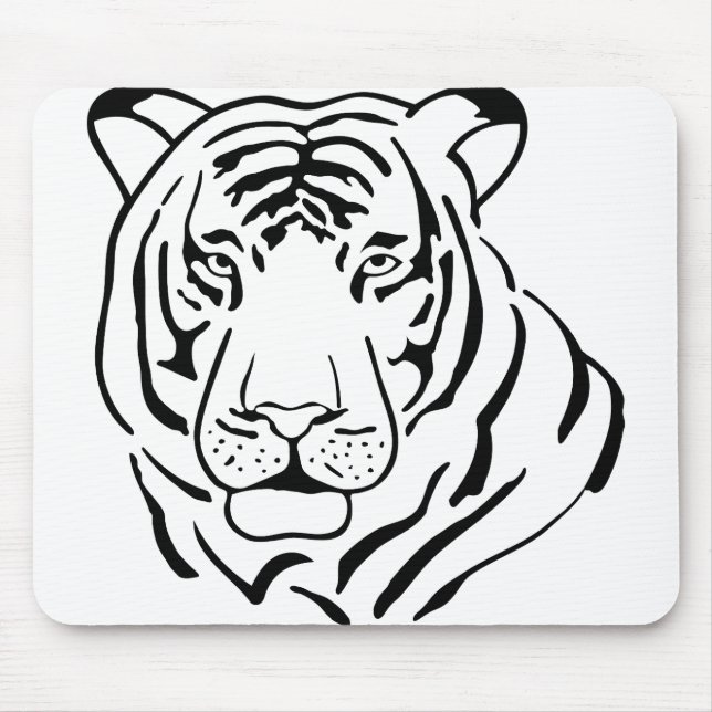 Tiger Cat Wild Cat Animal Vector Predator Fur Mousepad (Vorne)