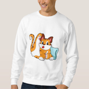 Tiger cat with Pillow Sweatshirt