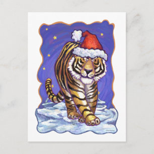 Tiger Christmas Feiertagspostkarte