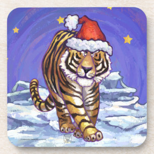 Tiger Christmas Getränkeuntersetzer